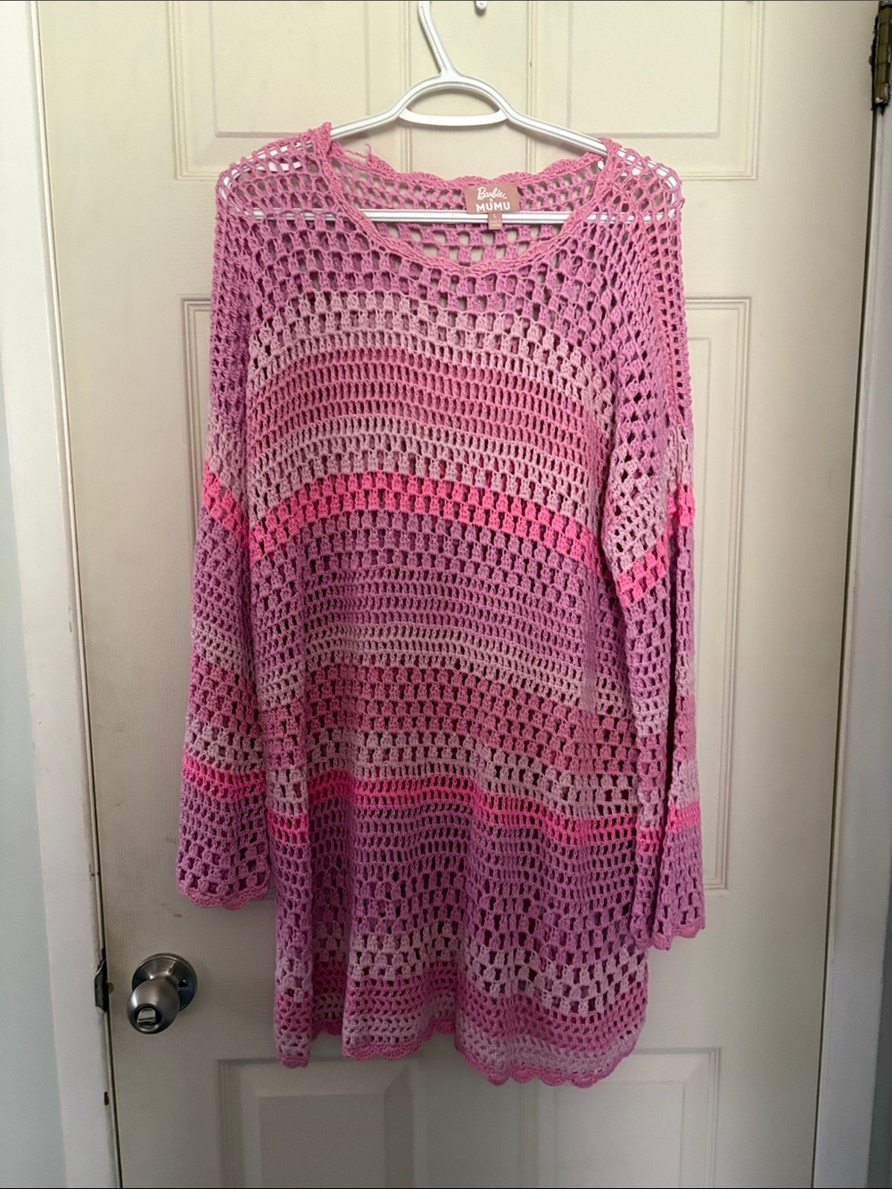 Show Me Your MuMu Pink Gradient Crochet Swim Cover-Up